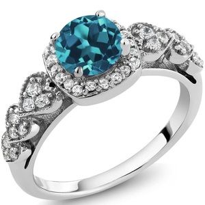 Natural London Blue Topaz Ring